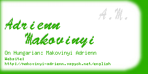 adrienn makovinyi business card